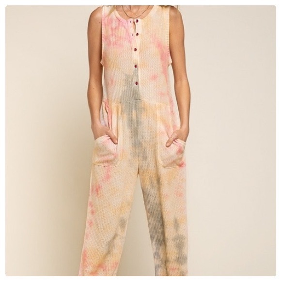 POL Hand Dip Dyed Statement Jumpsuit - Picture 6 of 11